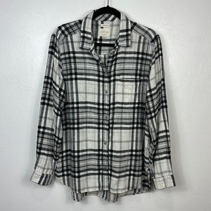 American Eagle Ahh-amazingly Soft Plaid Flannel Boyfriend Fit Shirt Size XL